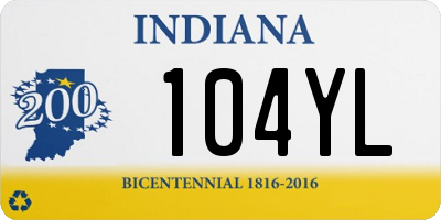 IN license plate 104YL