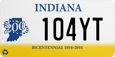 IN license plate 104YT