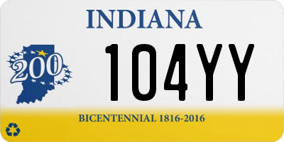 IN license plate 104YY