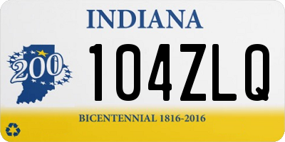 IN license plate 104ZLQ