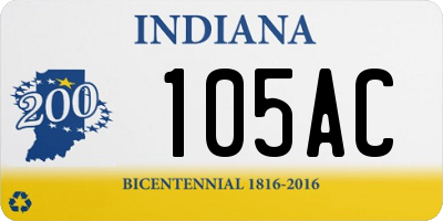 IN license plate 105AC