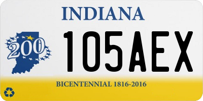 IN license plate 105AEX