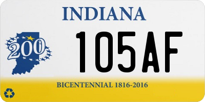 IN license plate 105AF