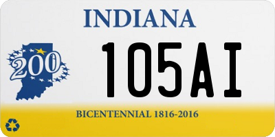 IN license plate 105AI