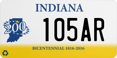 IN license plate 105AR