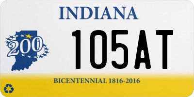 IN license plate 105AT