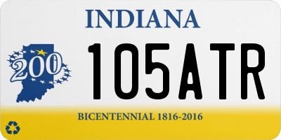 IN license plate 105ATR