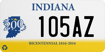 IN license plate 105AZ