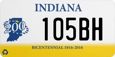 IN license plate 105BH