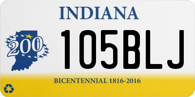 IN license plate 105BLJ