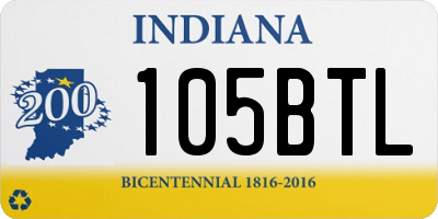 IN license plate 105BTL