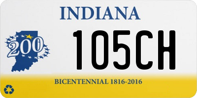IN license plate 105CH