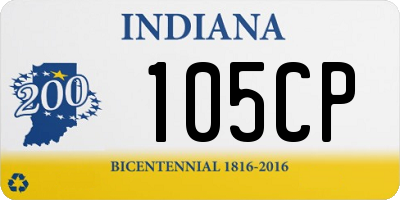 IN license plate 105CP