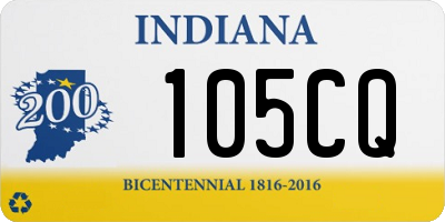 IN license plate 105CQ