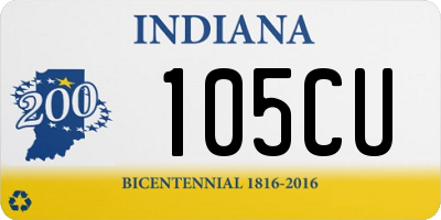 IN license plate 105CU