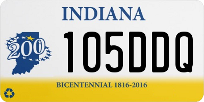 IN license plate 105DDQ
