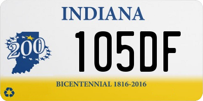 IN license plate 105DF