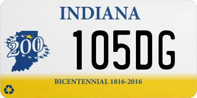 IN license plate 105DG