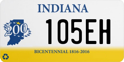 IN license plate 105EH