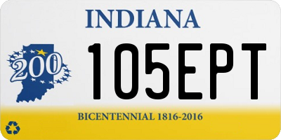 IN license plate 105EPT