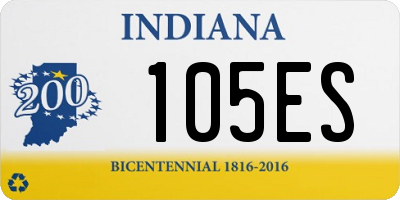 IN license plate 105ES
