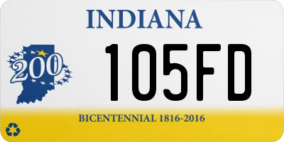 IN license plate 105FD