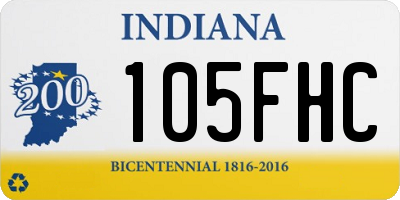 IN license plate 105FHC