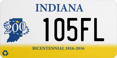 IN license plate 105FL