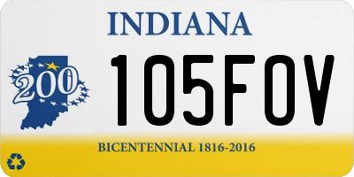 IN license plate 105FOV