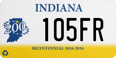 IN license plate 105FR