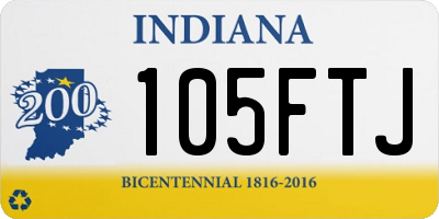 IN license plate 105FTJ