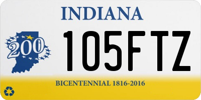 IN license plate 105FTZ