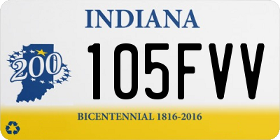IN license plate 105FVV