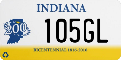 IN license plate 105GL