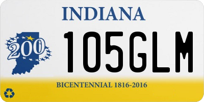 IN license plate 105GLM