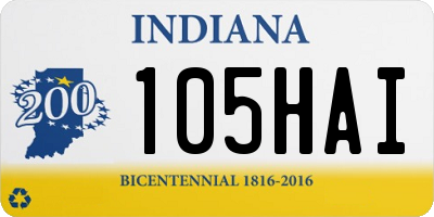 IN license plate 105HAI