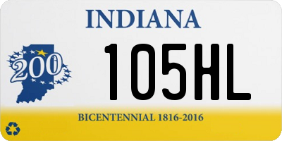 IN license plate 105HL