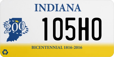 IN license plate 105HO