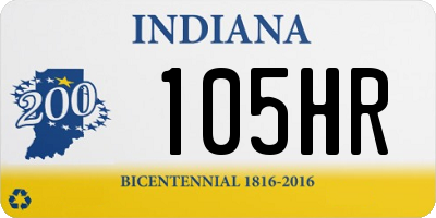 IN license plate 105HR