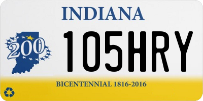 IN license plate 105HRY