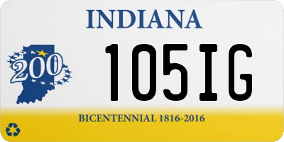 IN license plate 105IG