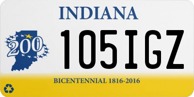 IN license plate 105IGZ