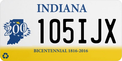 IN license plate 105IJX