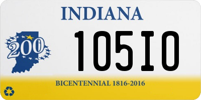 IN license plate 105IO