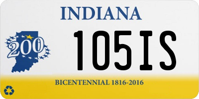 IN license plate 105IS