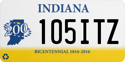IN license plate 105ITZ