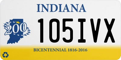 IN license plate 105IVX