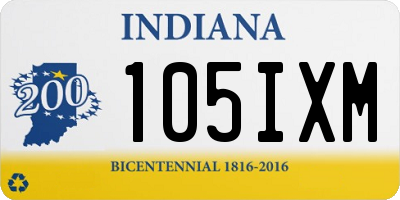 IN license plate 105IXM