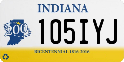 IN license plate 105IYJ