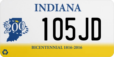 IN license plate 105JD